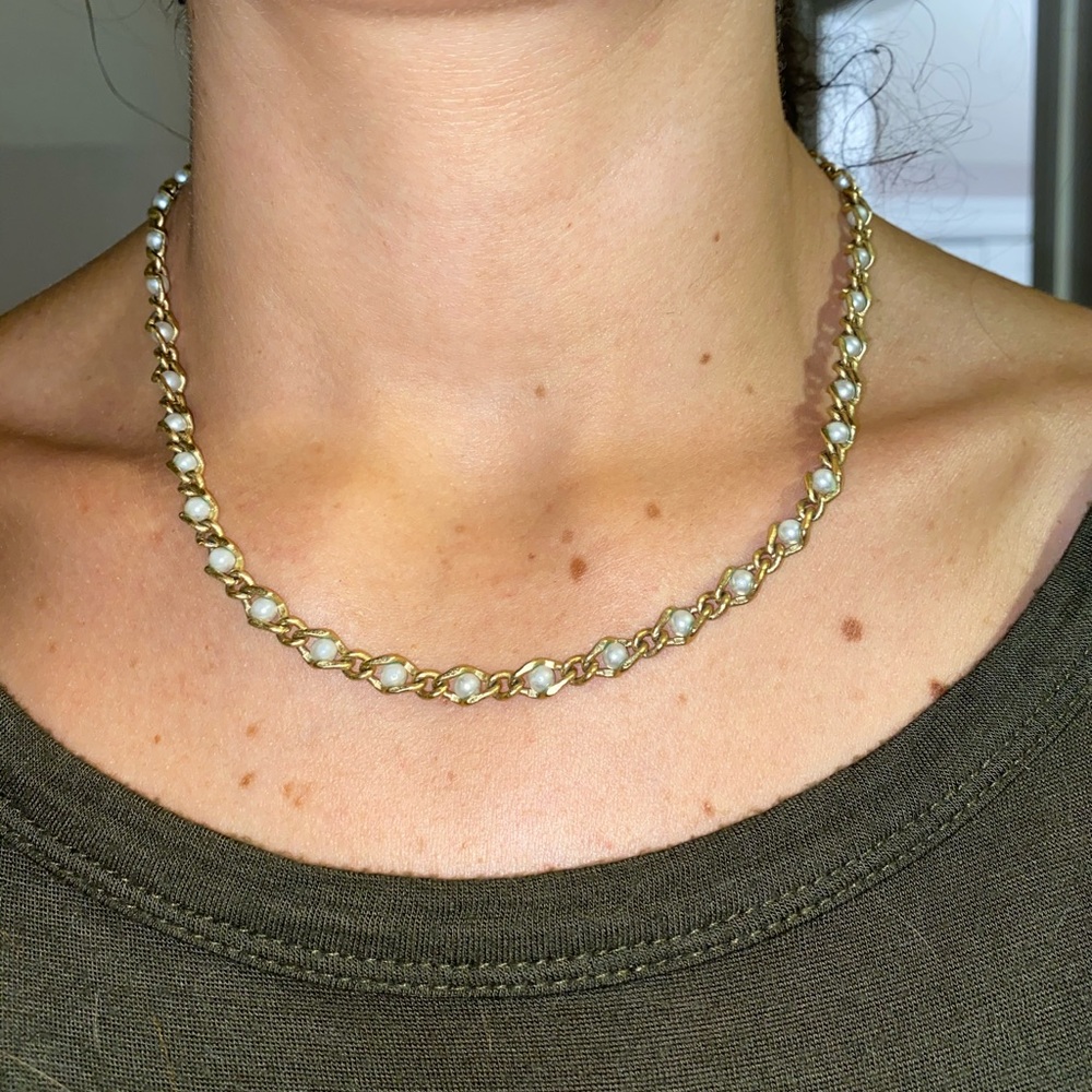 Pearl and Gold 14K necklace